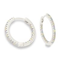 Orecchini Domar Gioielli Donna Orecchino cerchio argento 925 con zirconia cubica in Argento Cubic Zirconia EZB107770